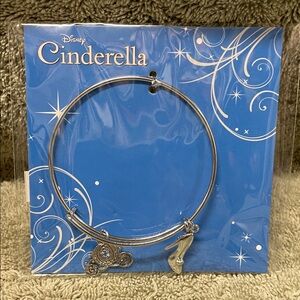 Disney Cinderella Silver Charm Bangle